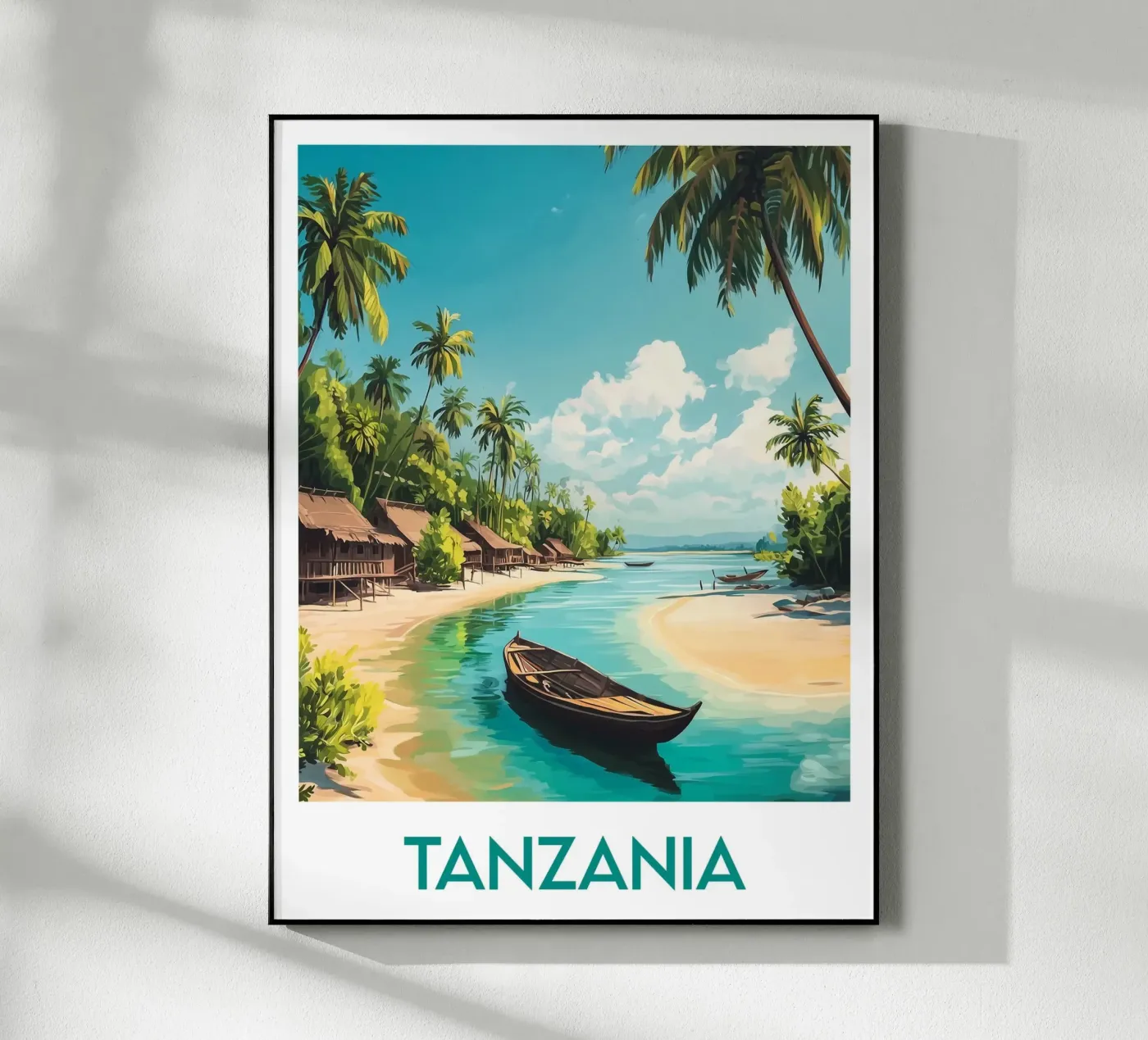 Affiche Tanzanie acrylic glass by Frame the World