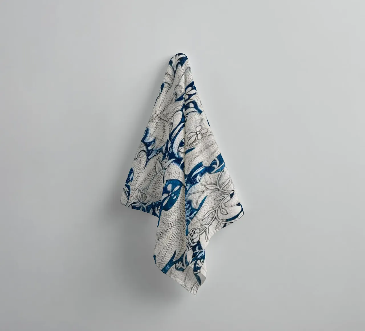 Pattern Blumen Deko badhanddoek van Second Canvas