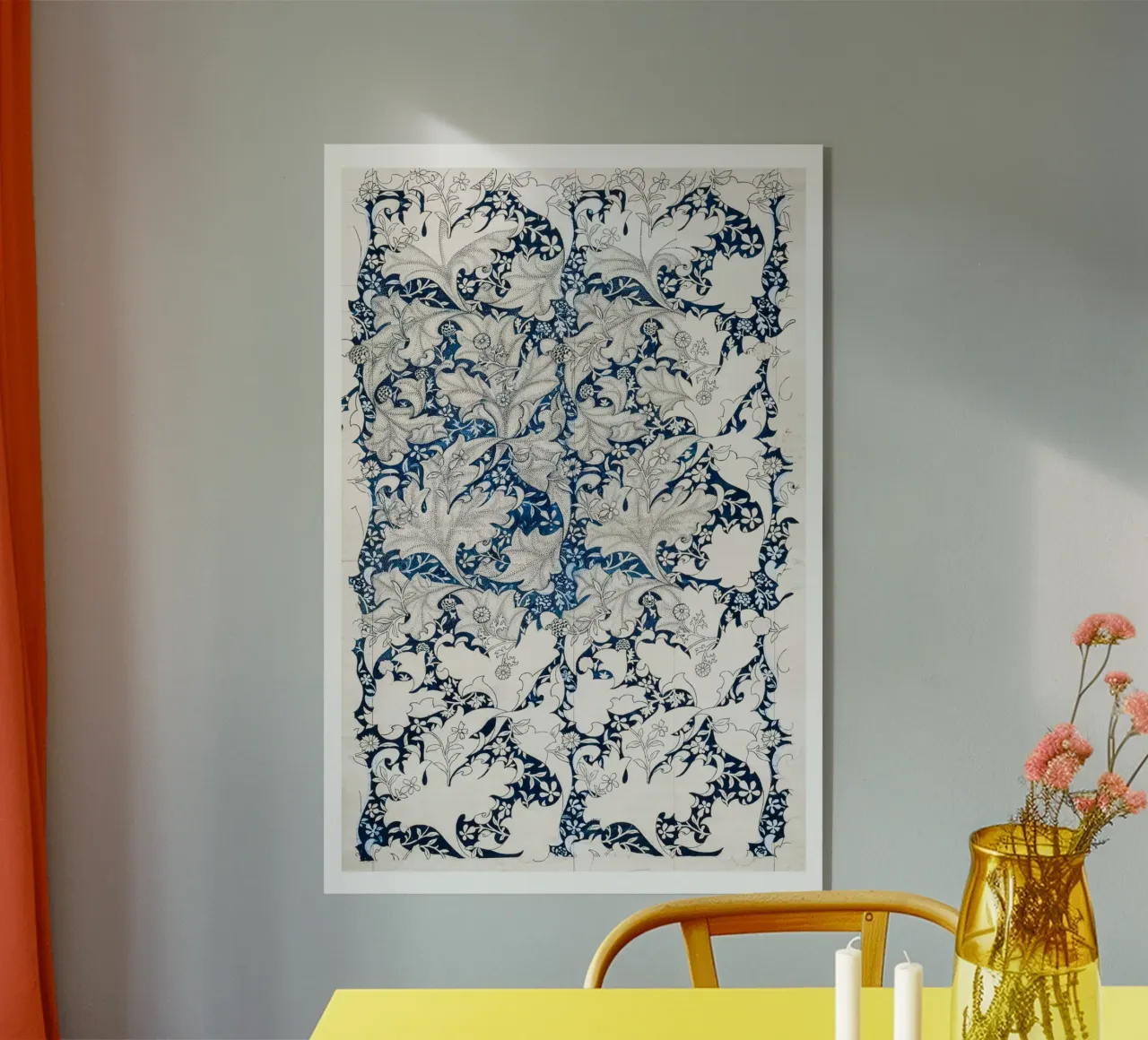 Pattern Blumen Deko plexiglass da Second Canvas