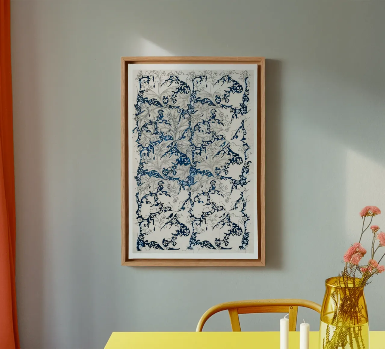 Pattern Blumen Deko Leinwand von Second Canvas