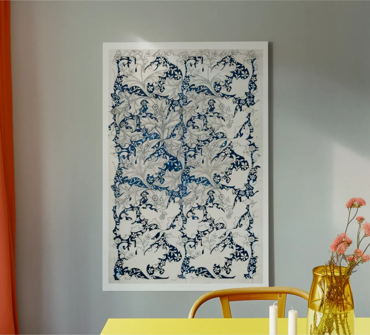 Pattern Blumen Deko Leinwand von Second Canvas