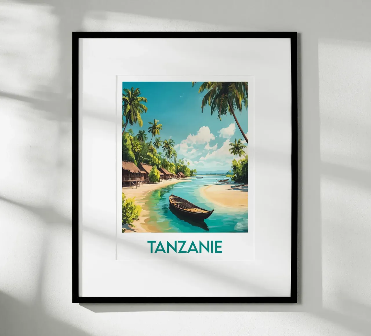 Affiche Tanzanie poster con telaio in plastica da Frame the World
