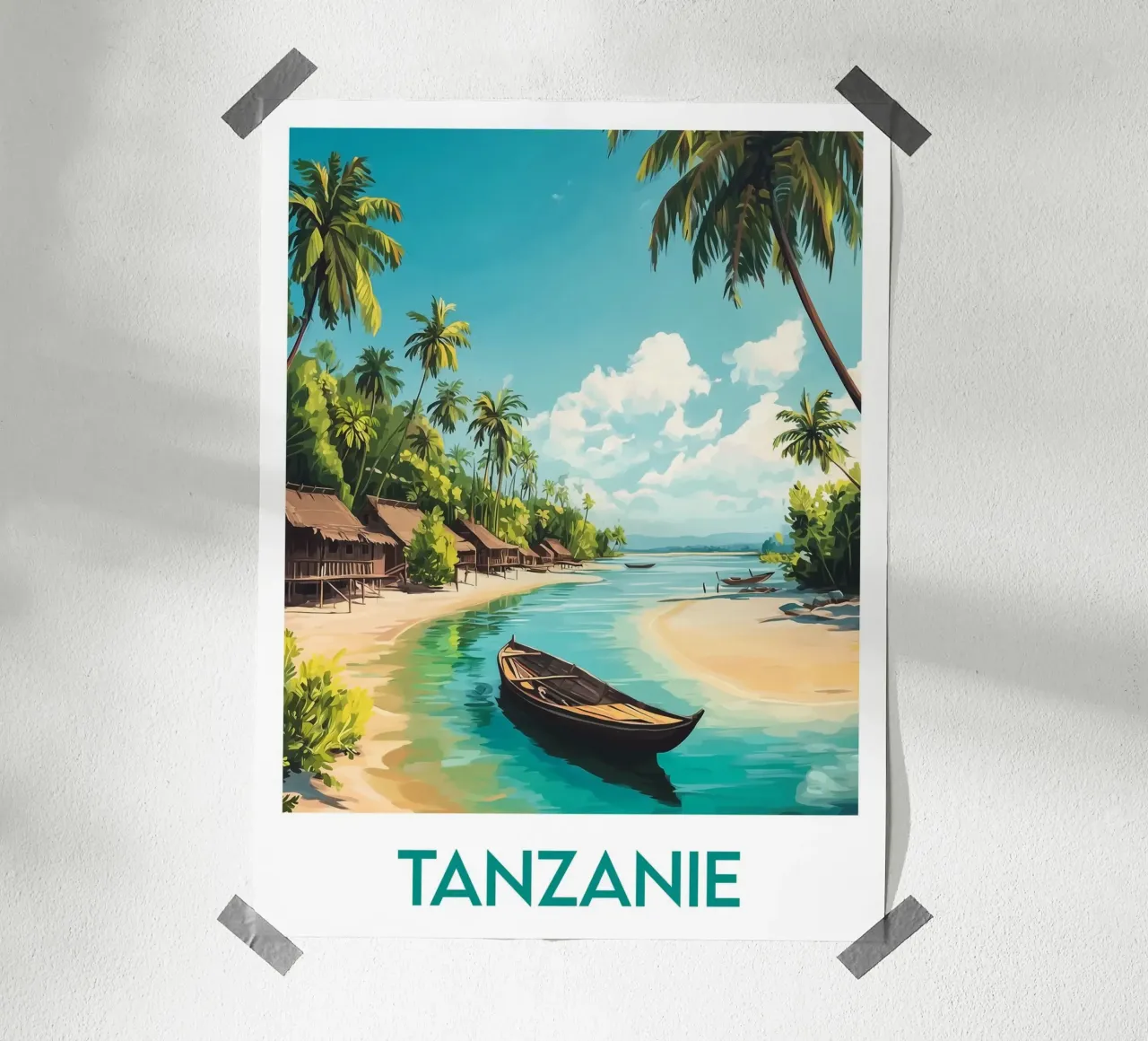 Affiche Tanzanie poster con telaio in plastica da Frame the World