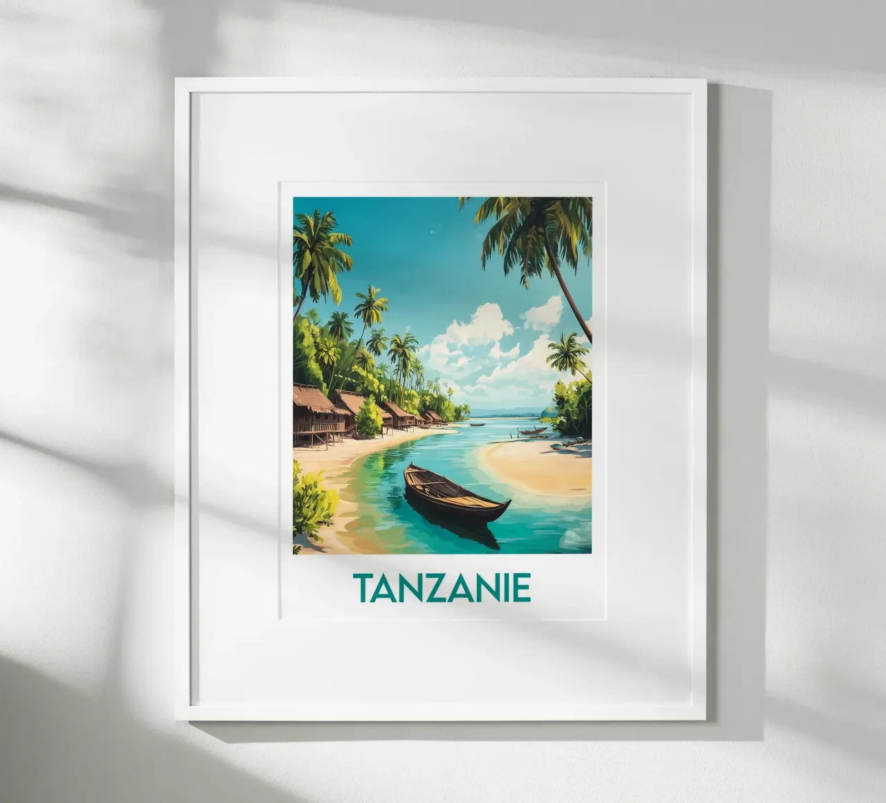 Affiche Tanzanie poster con telaio in plastica da Frame the World