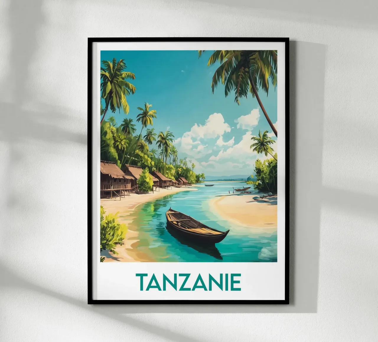 Affiche Tanzanie poster con telaio in plastica da Frame the World