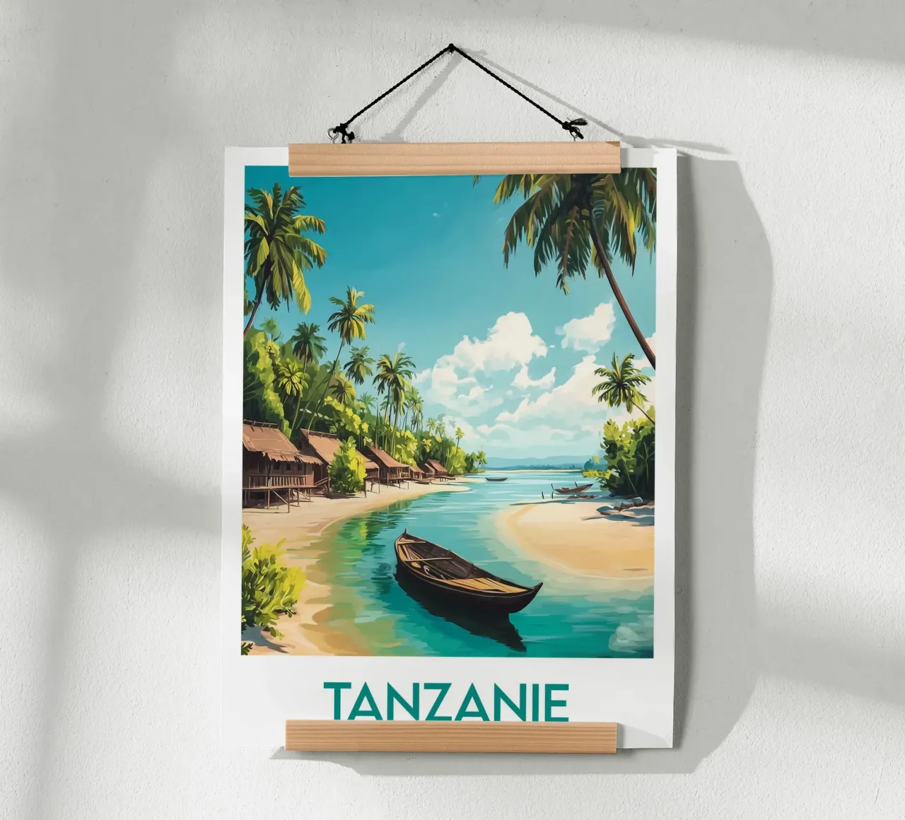 Affiche Tanzanie poster con telaio in plastica da Frame the World