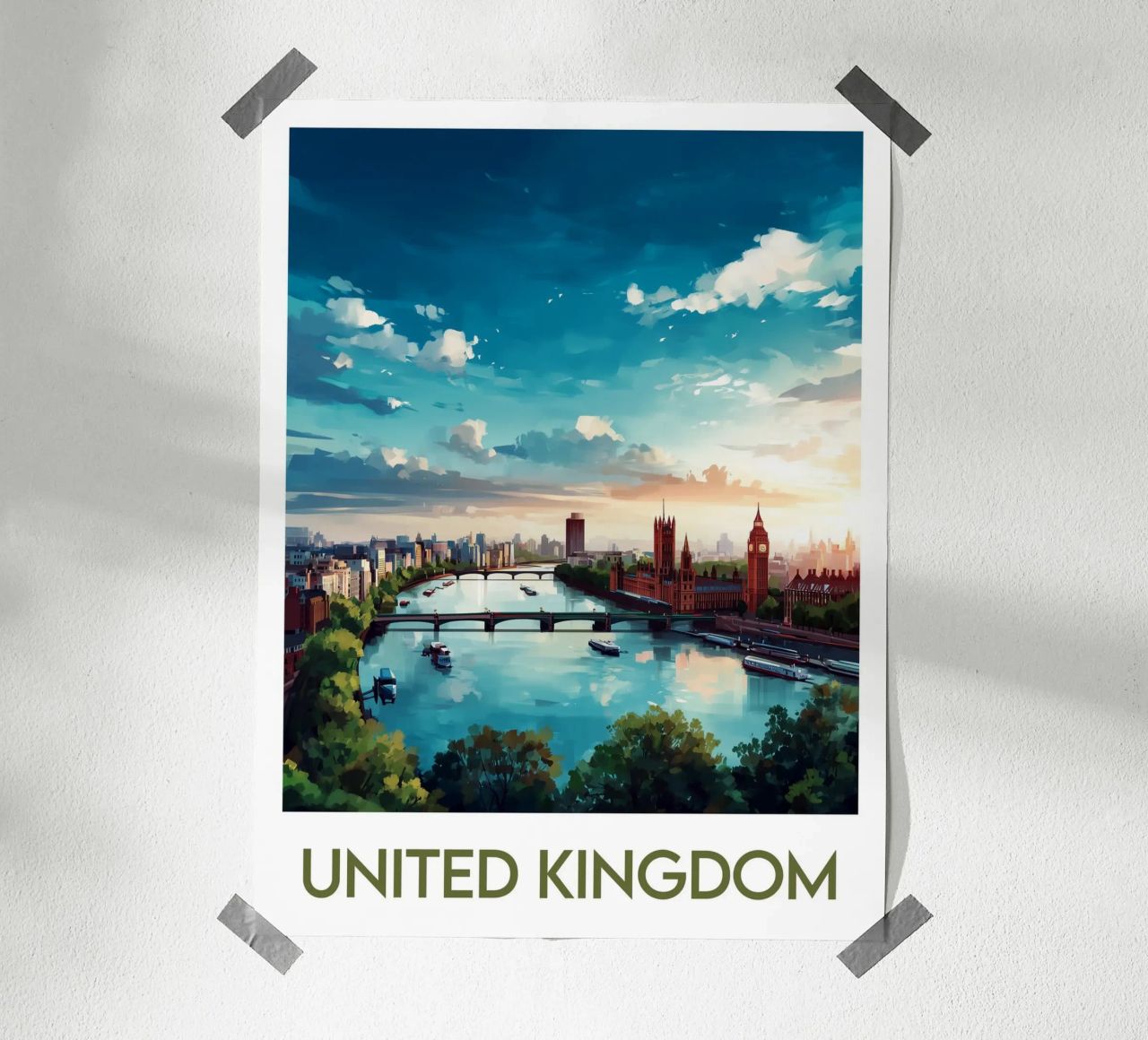 Affiche United Kingdom poster by Frame the World