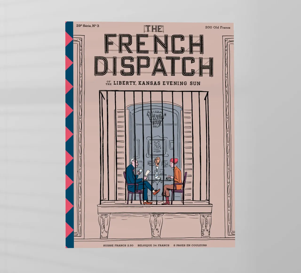 Het creatieve team ontwierp The French Dispatch backlit folie van MIa_Dispath