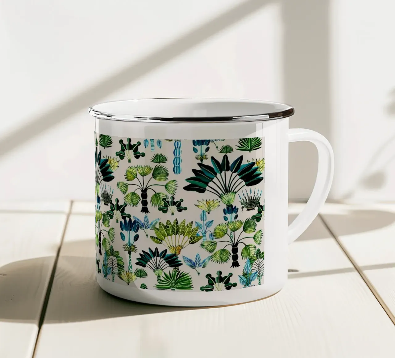 Giardino esotico verde tazza in smalto da SilverPegasus