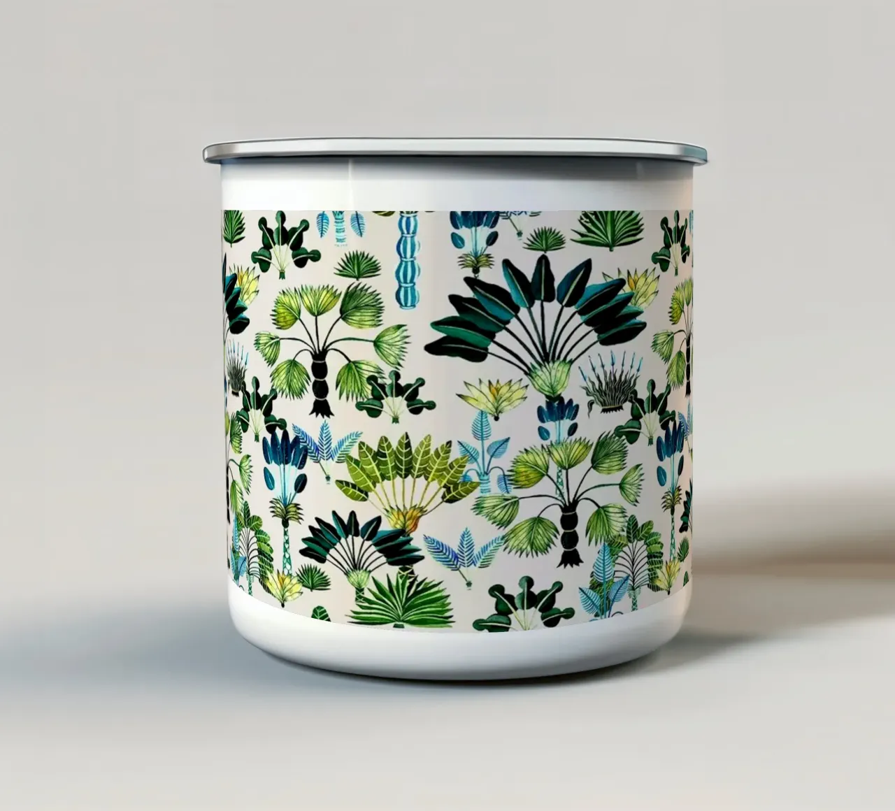 Giardino esotico verde tazza in smalto da SilverPegasus