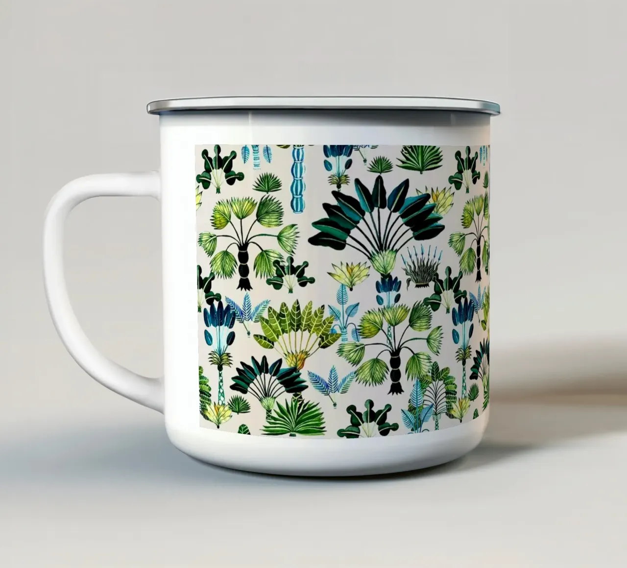 Giardino esotico verde tazza in smalto da SilverPegasus