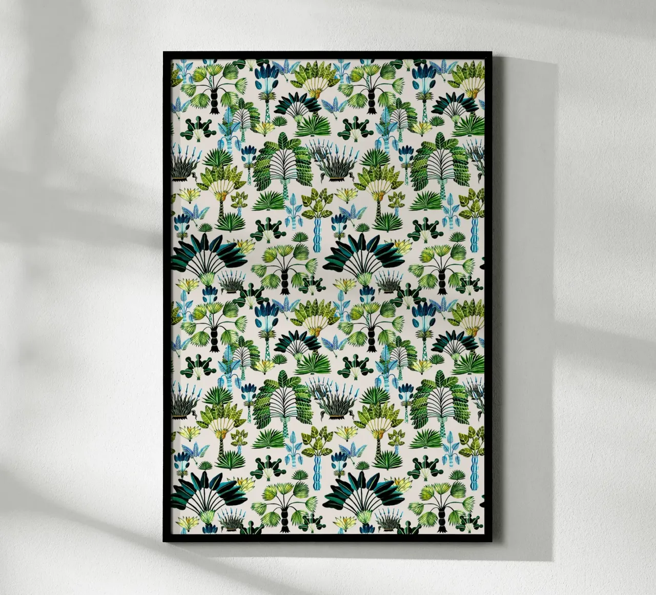 Giardino esotico verde poster con telaio in alluminio da SilverPegasus