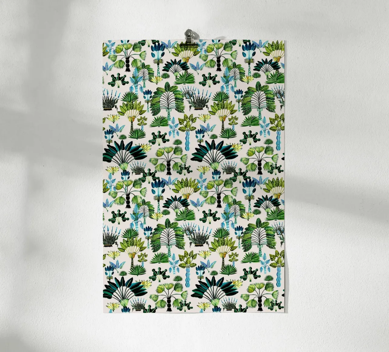Giardino esotico verde poster con telaio in alluminio da SilverPegasus