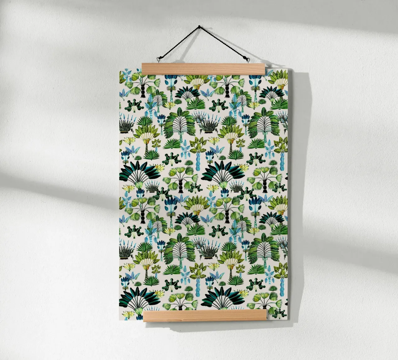 Giardino esotico verde poster con telaio in alluminio da SilverPegasus