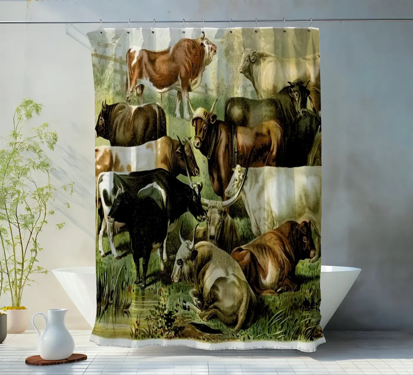 Herd douchegordijn van Flora & Fauna