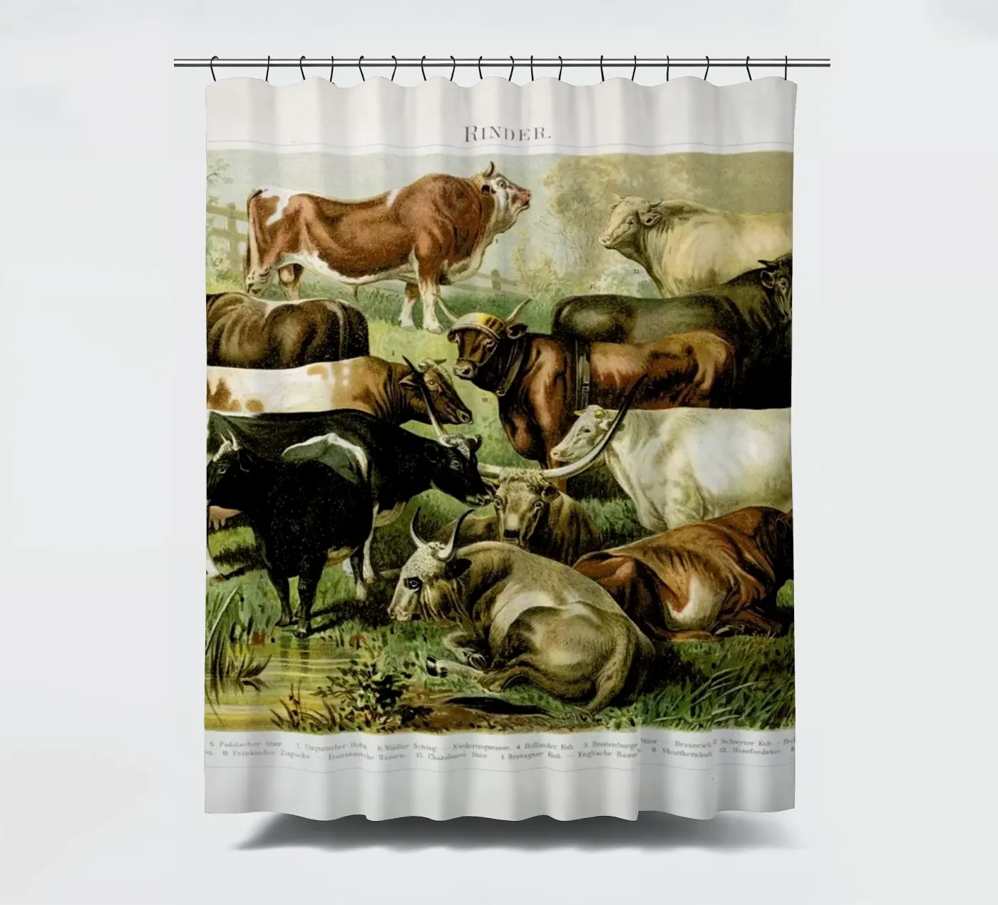 Herd douchegordijn van Flora & Fauna