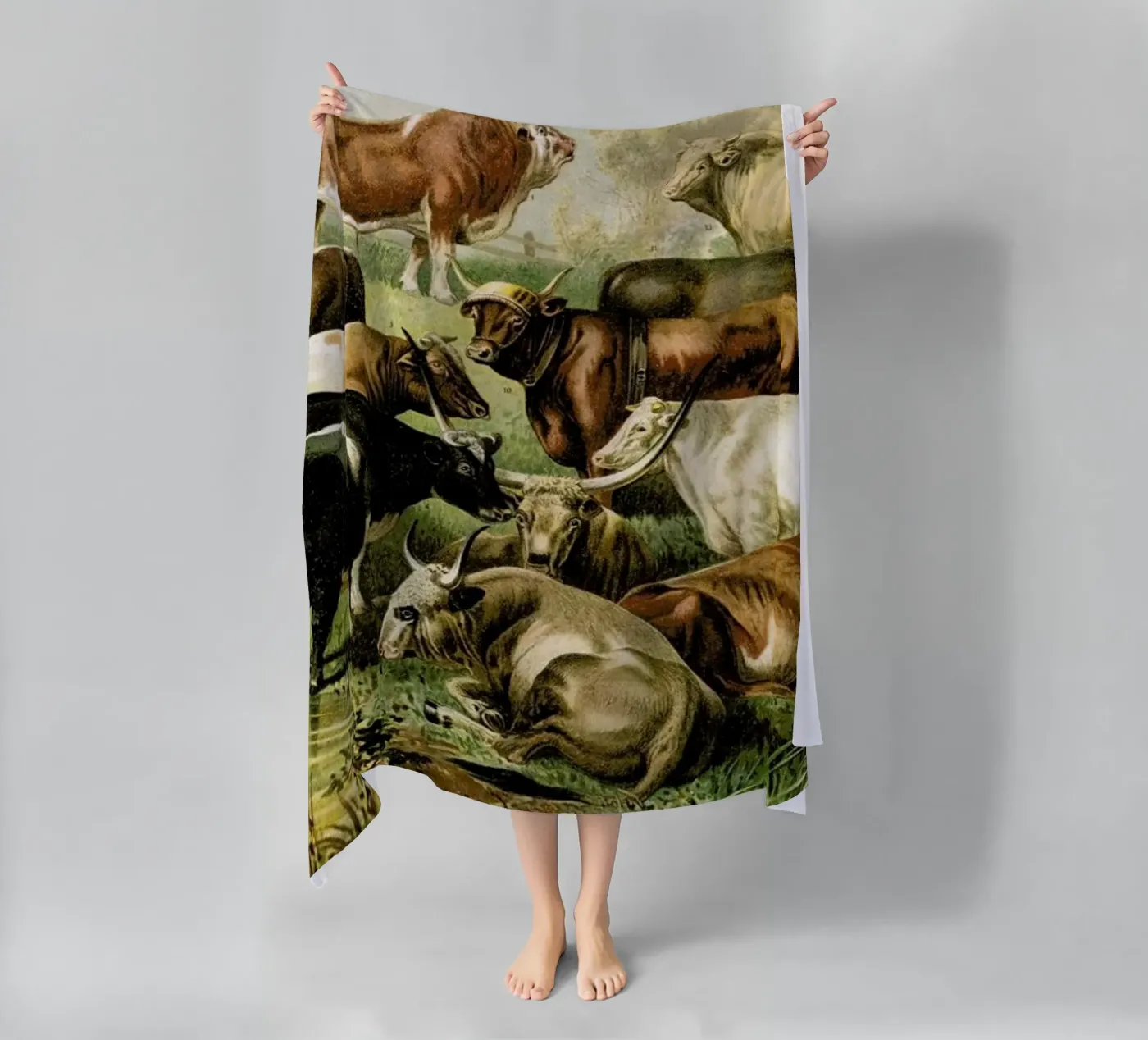 Herd beach towel by Flora & Fauna