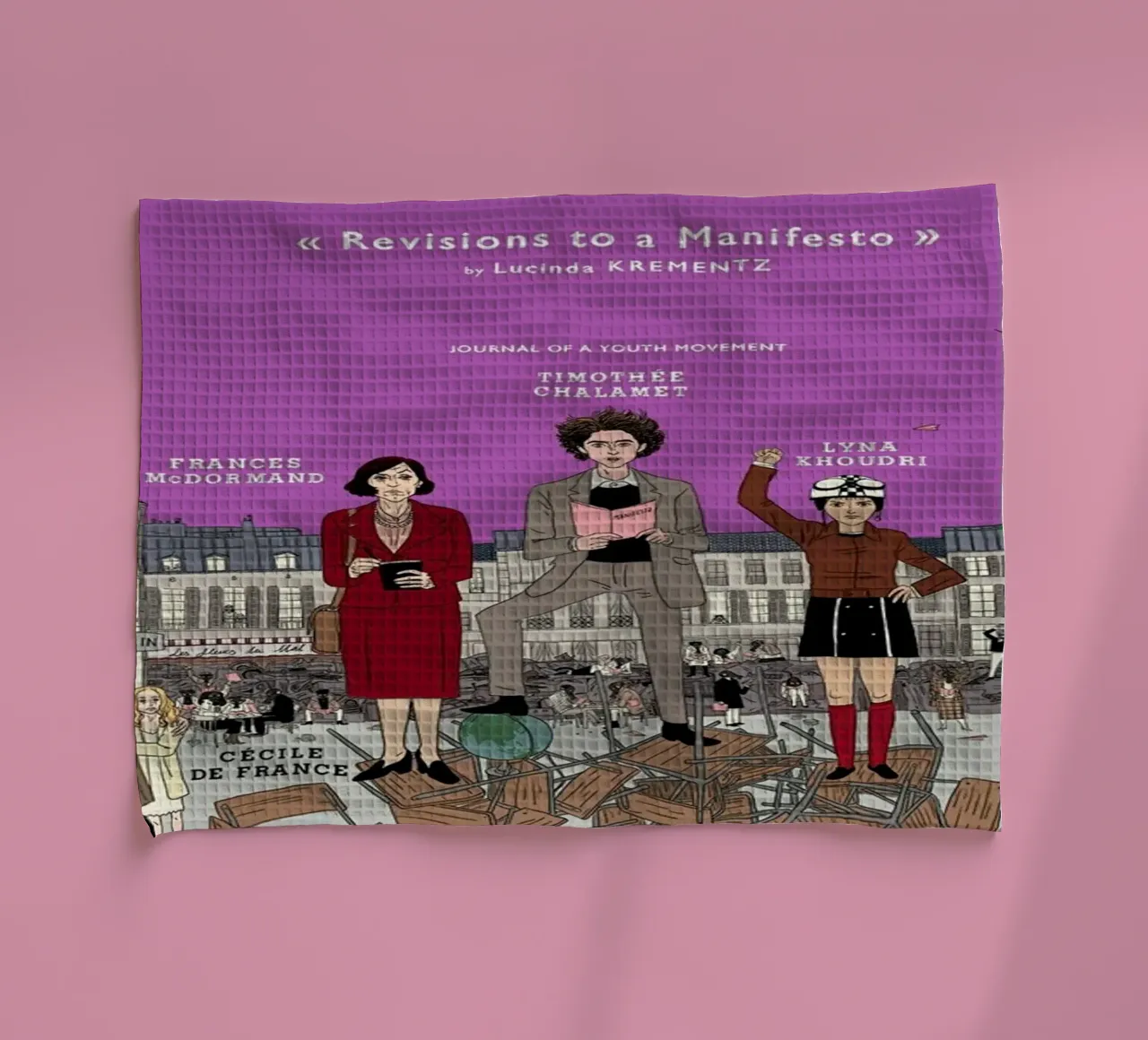 Los franceses envían las revisiones de un manifiesto paño de cocina de MIa_Dispath