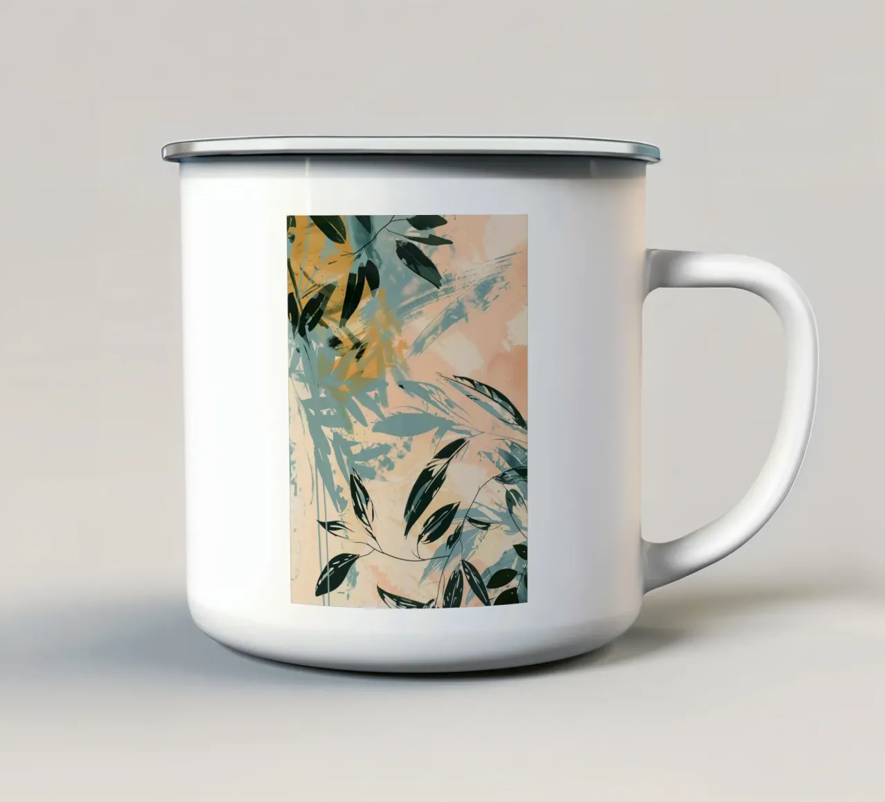 Leaves Tropical A tazza in smalto da Mateo