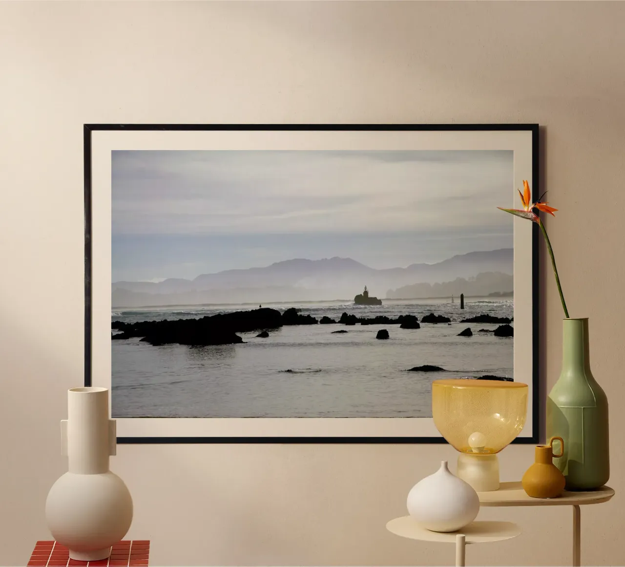 Santande poster con telaio in legno da Marlene Sørensen