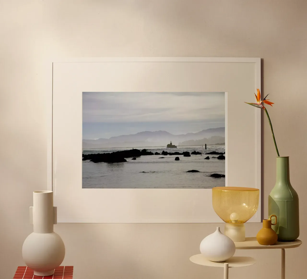Santande poster con telaio in legno da Marlene Sørensen