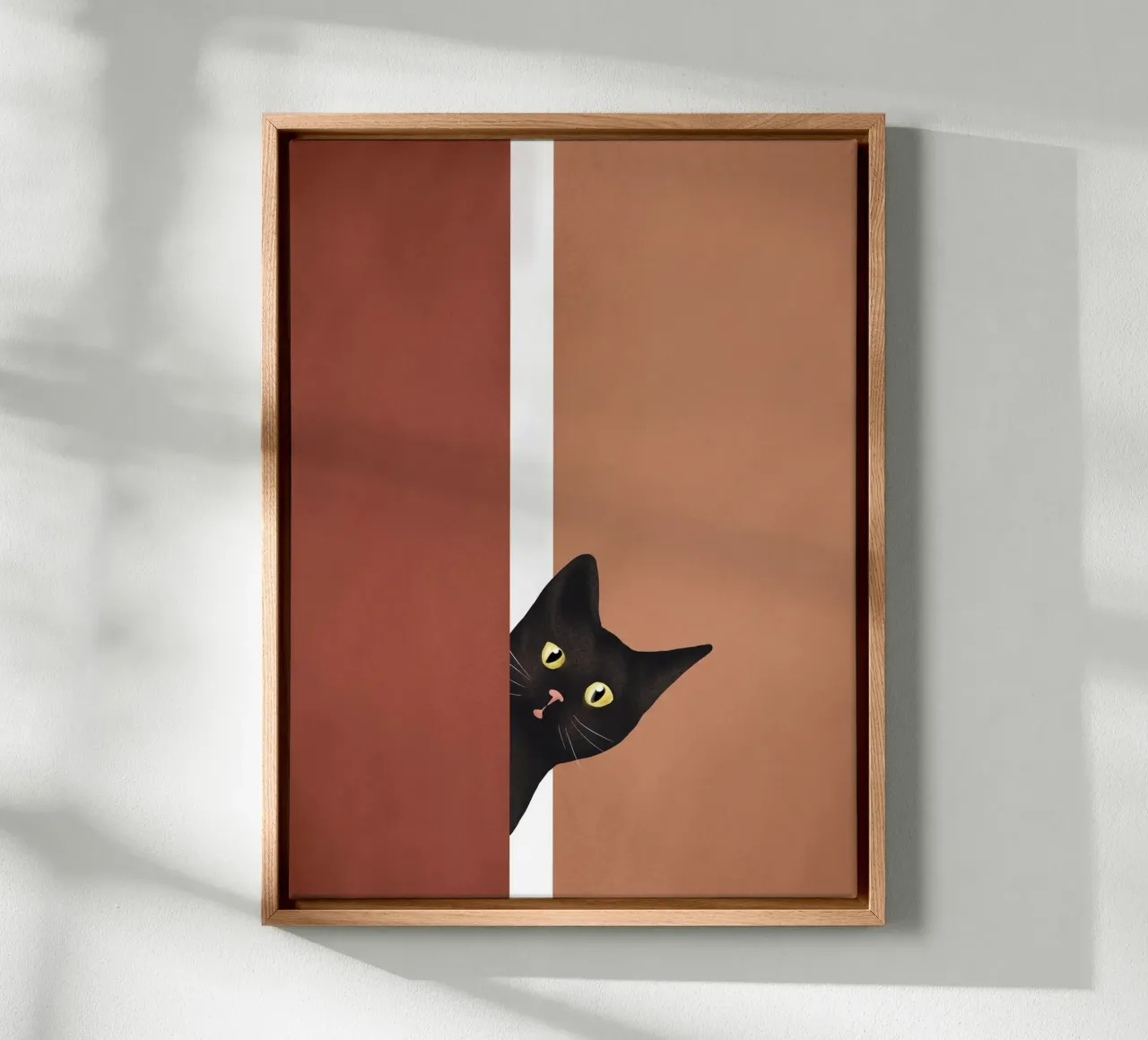 Peeking In tela con Cornice a cassetta da cityart