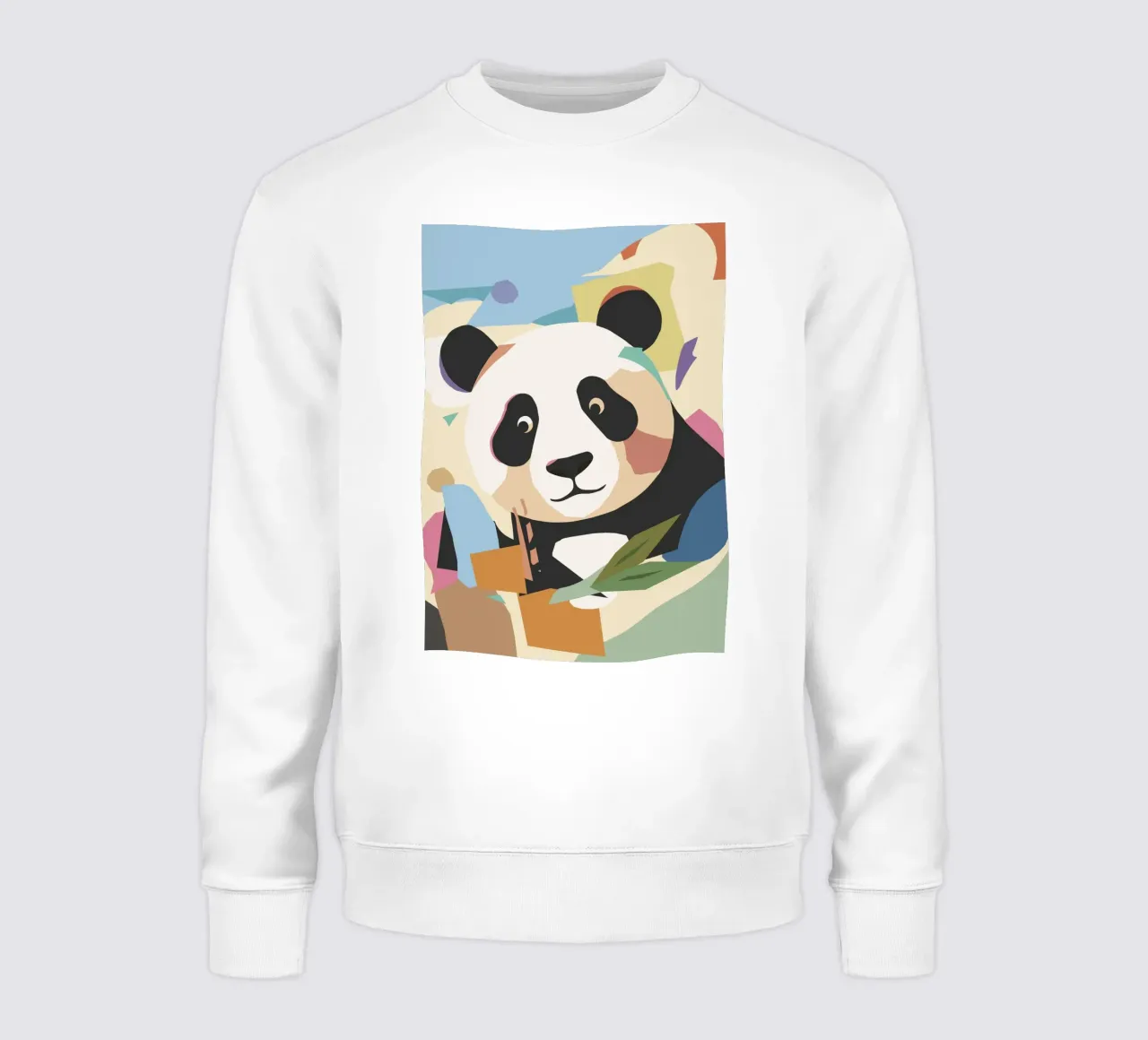 Un allegro panda in un moderno look collage felpa da namosh