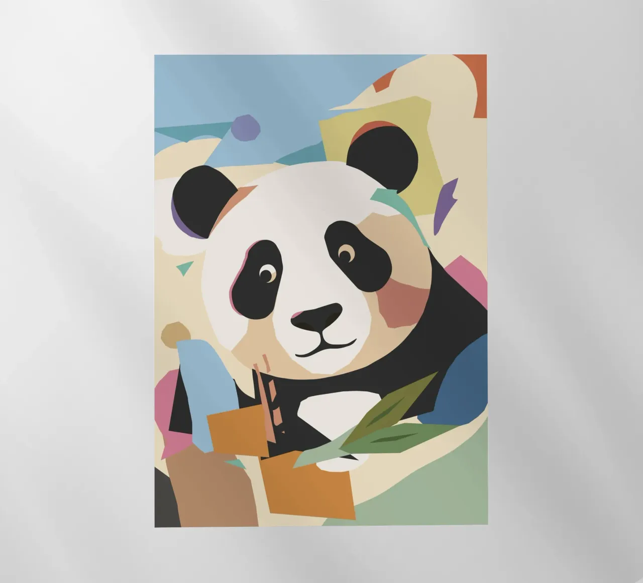 Un allegro panda in un moderno look collage pellicola backlit da namosh