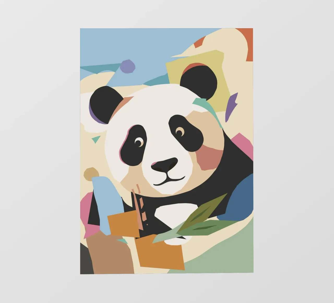 Un allegro panda in un moderno look collage telo in pvc da namosh