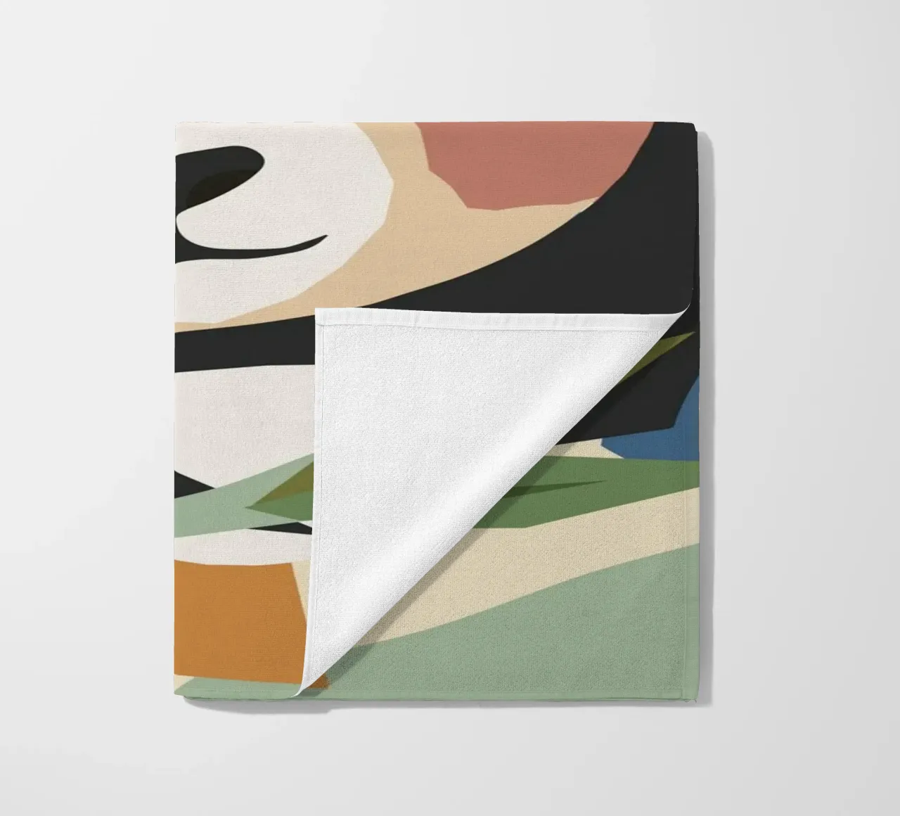 Un allegro panda in un moderno look collage telo mare da namosh