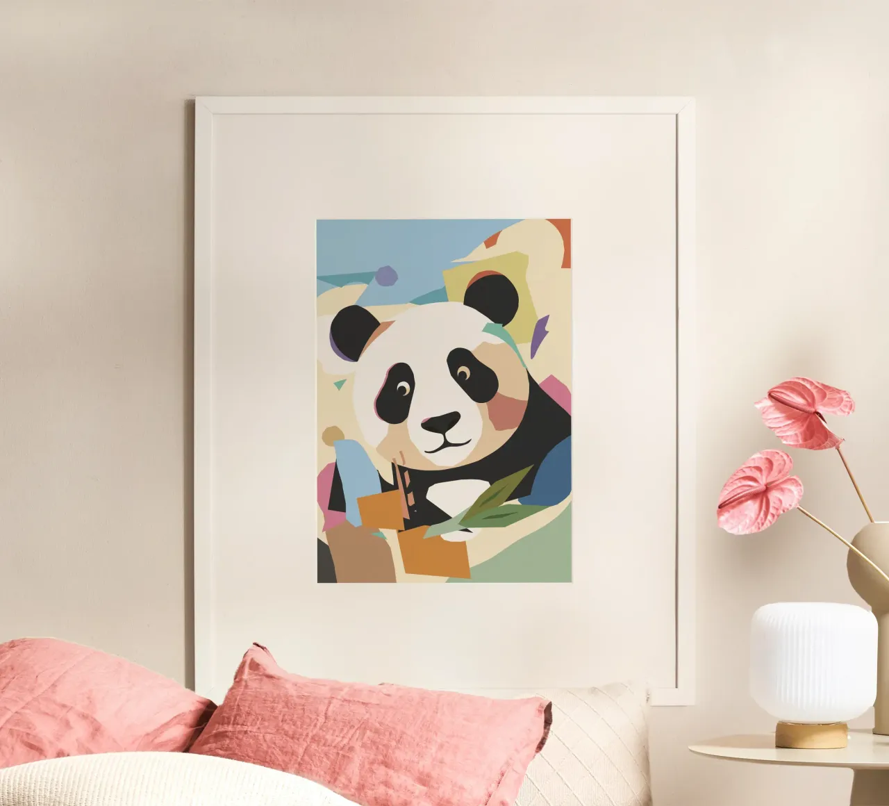 Un allegro panda in un moderno look collage carta hahnemühle da namosh