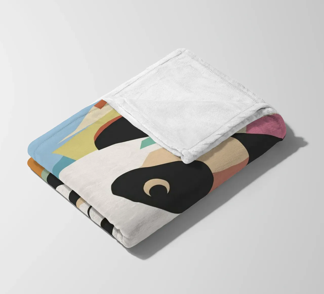 Un allegro panda in un moderno look collage coperta in pile da namosh