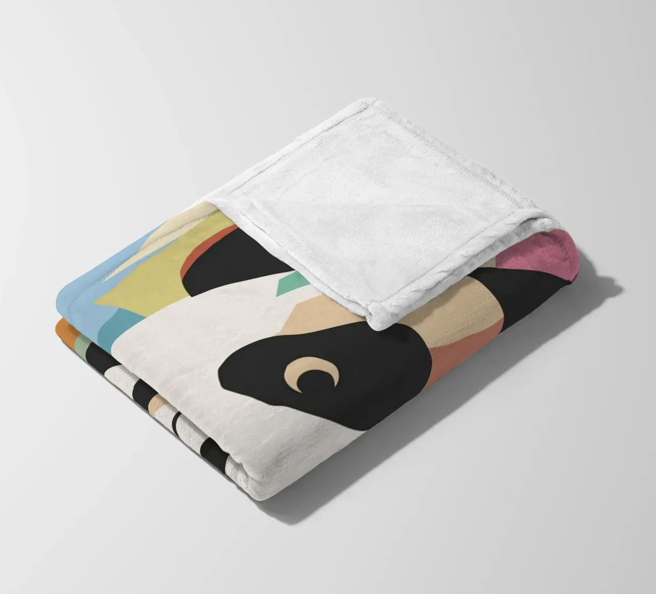 Un allegro panda in un moderno look collage coperta in pile da namosh
