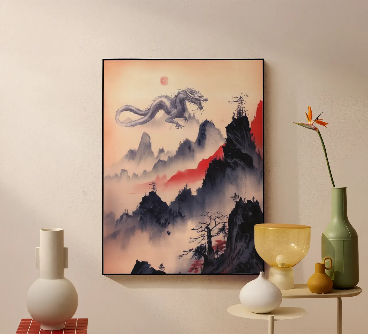 Drago giapponese plexiglass da 🎁 NOBELART