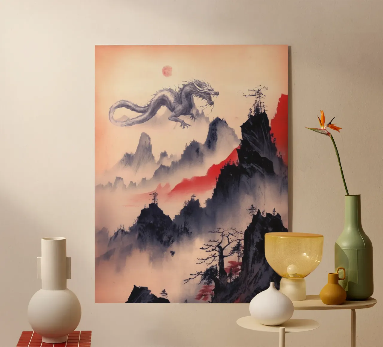 Drago giapponese plexiglass da 🎁 NOBELART