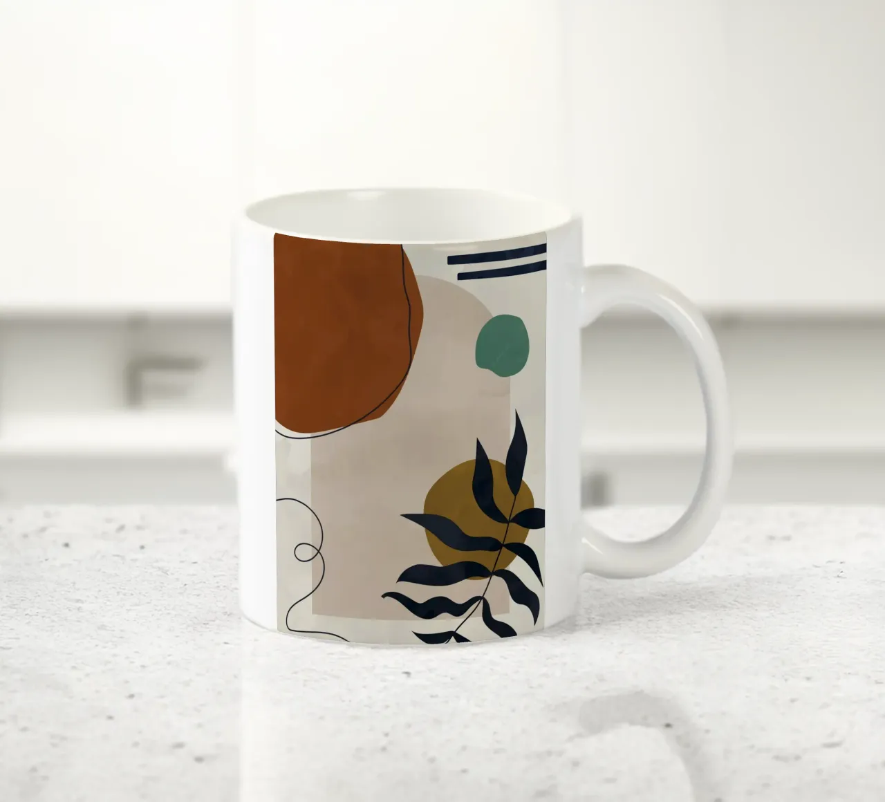 minimalist art ceramic mug by 🎁 ARTVI-SHOP