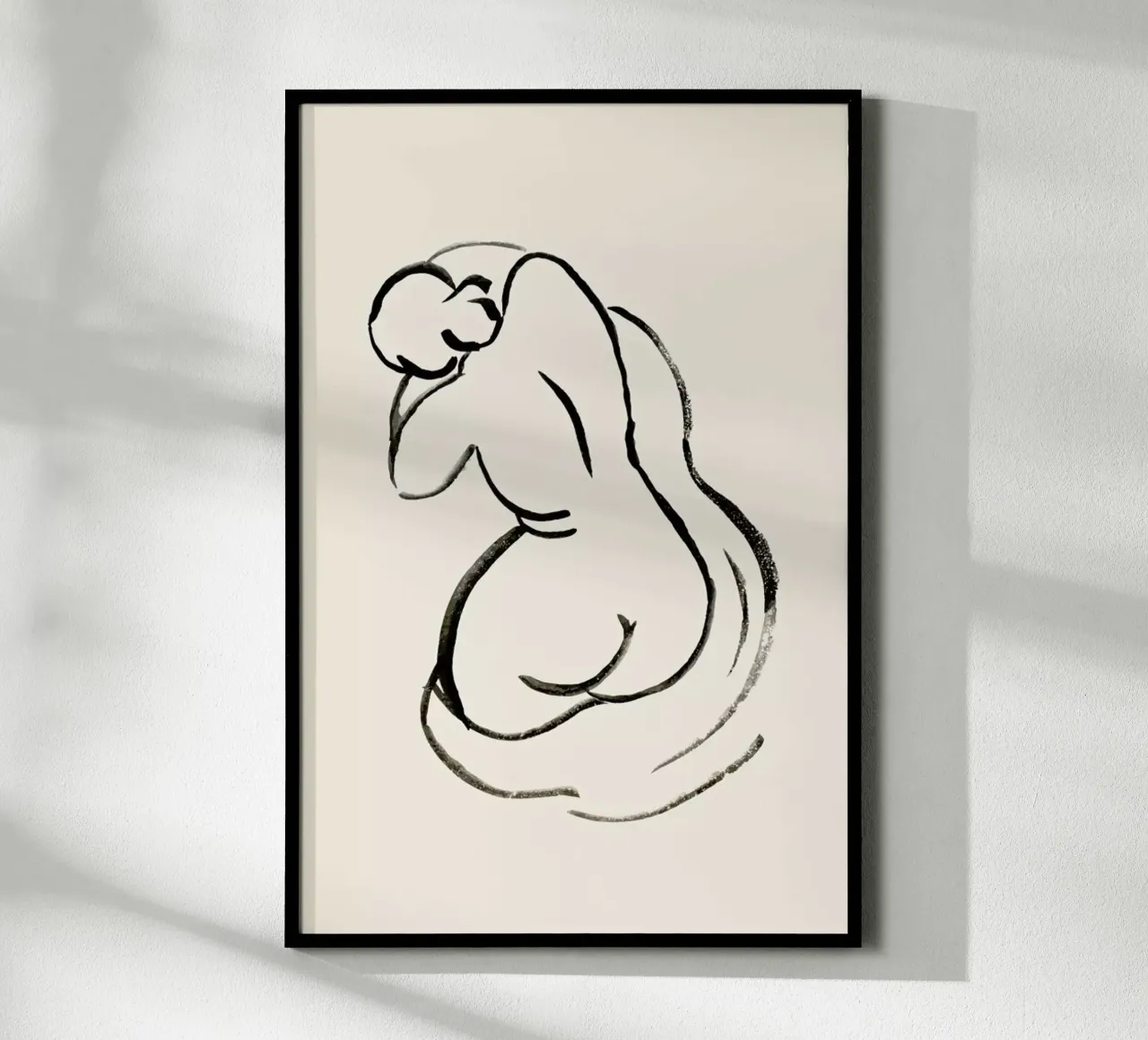 Turned Away poster con telaio in legno da Graphite