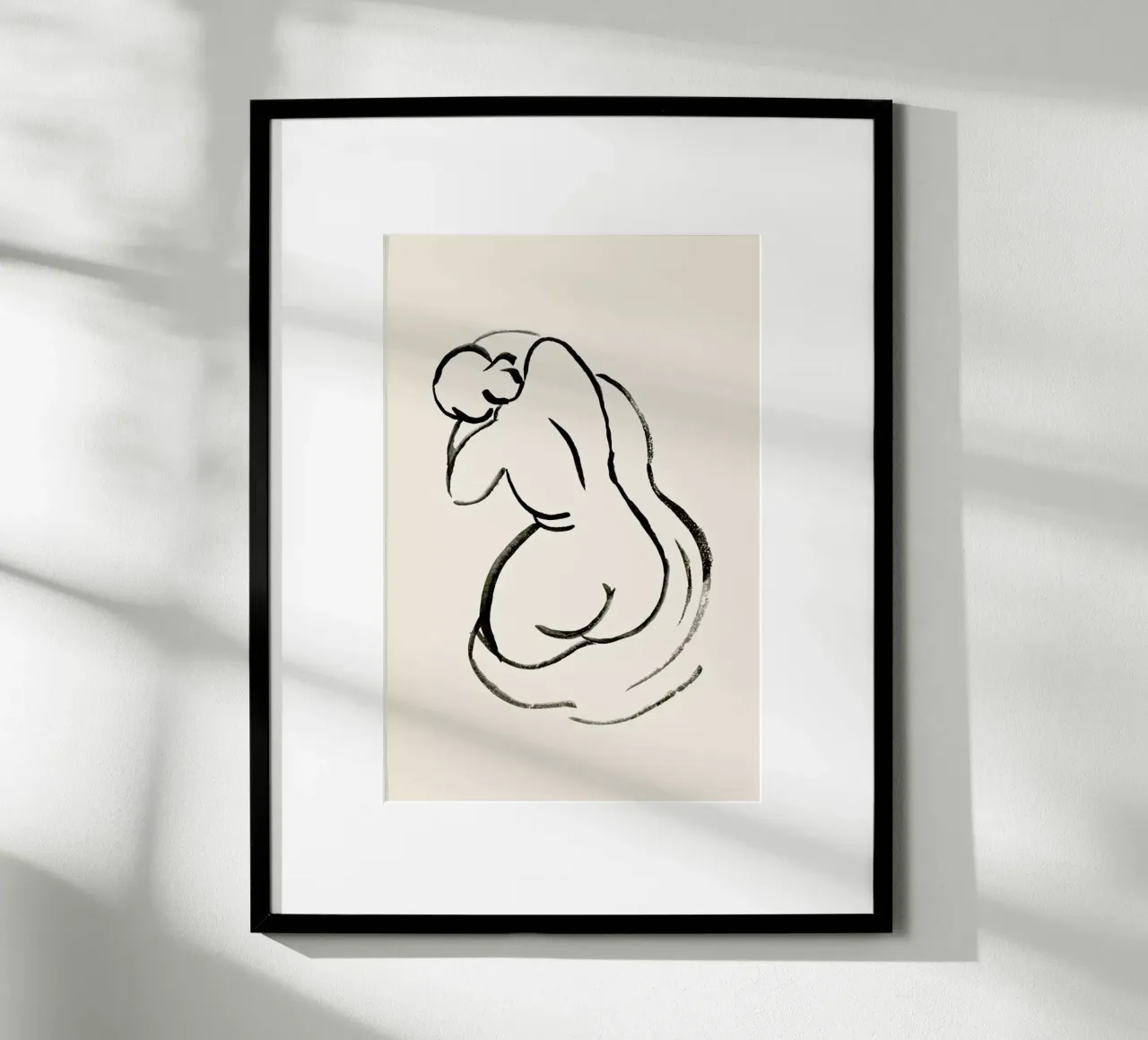 Turned Away poster con telaio in legno da Graphite