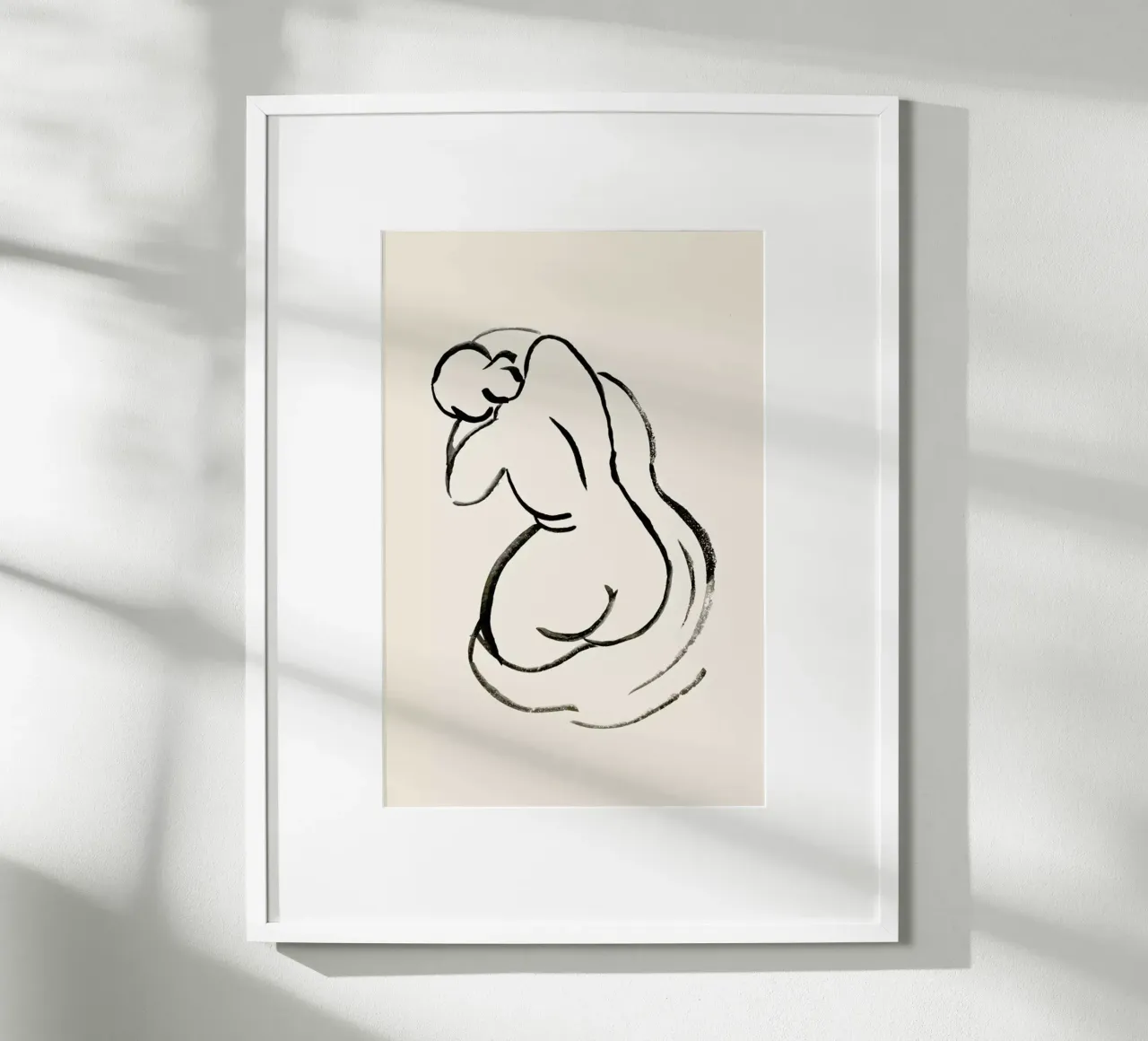 Turned Away poster con telaio in legno da Graphite