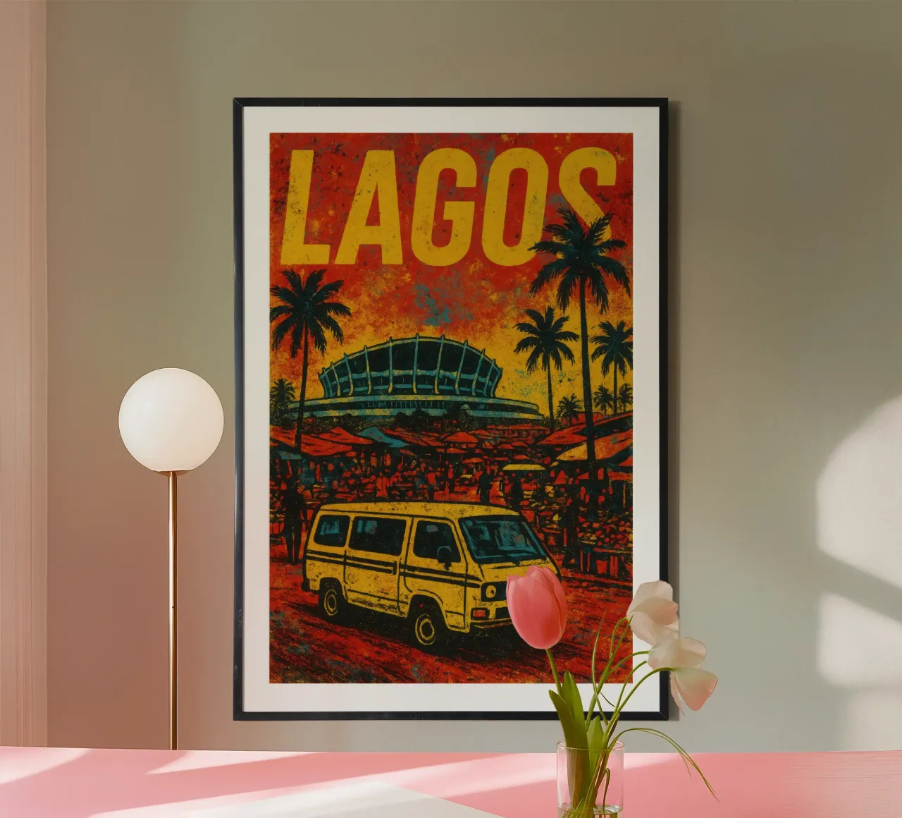 Lagos - Der pulsierende Puls Nigerias Hahnemühle von JETLAG | affiches voyage