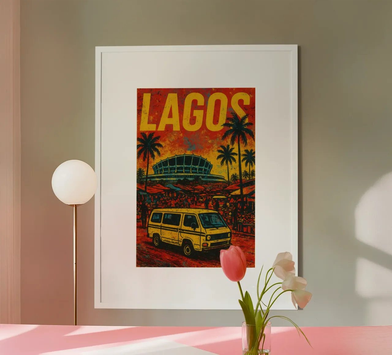 Lagos - Der pulsierende Puls Nigerias Hahnemühle von JETLAG | affiches voyage