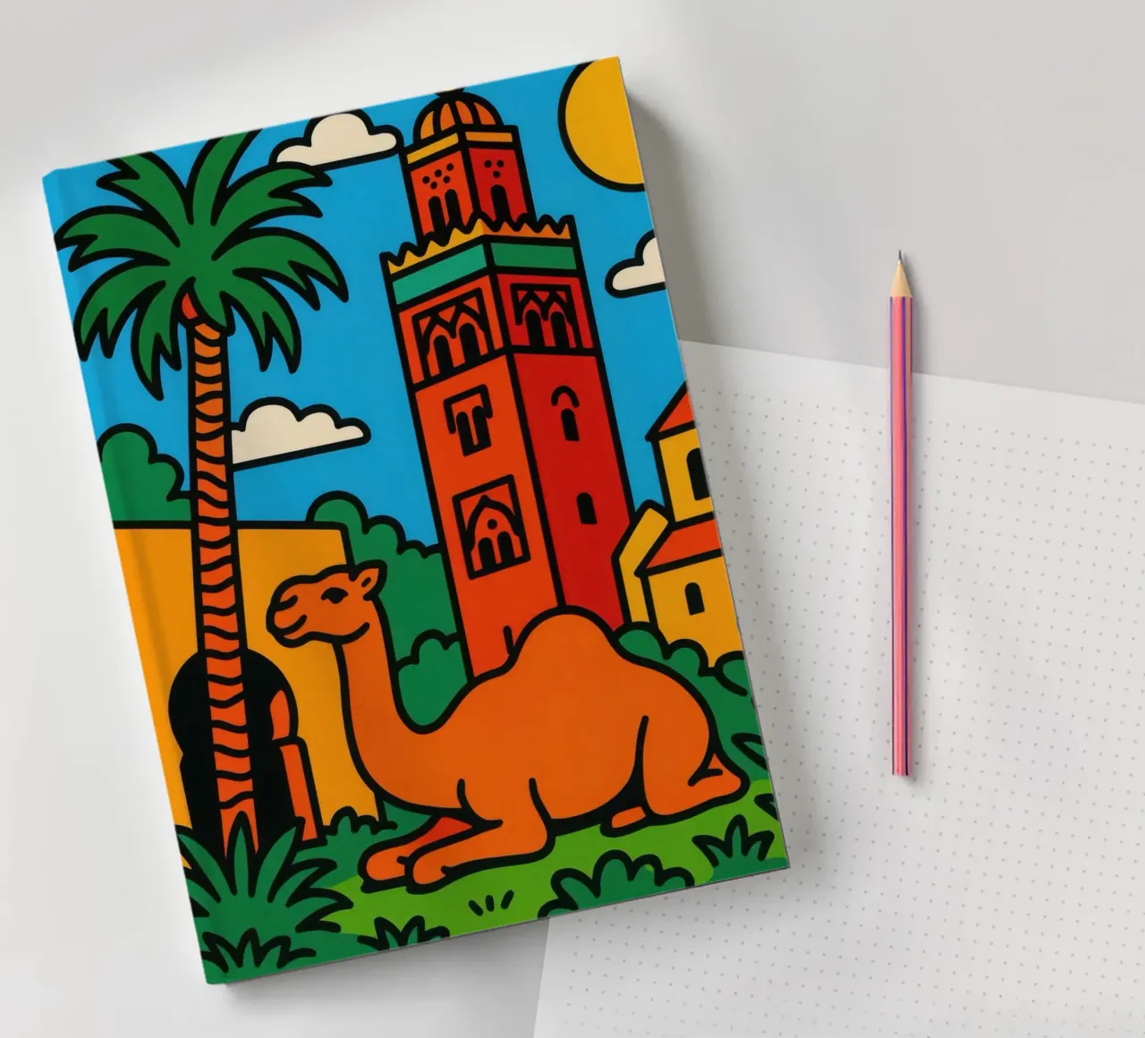 Marrakech – L'éclat magique de la ville rouge carnet de notes de JETLAG | affiches voyage