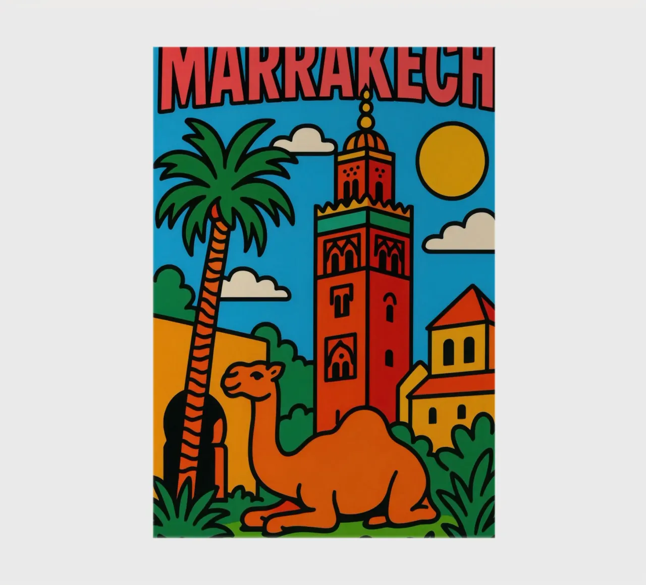 Marrakech – L'éclat magique de la ville rouge carnet de notes de JETLAG | affiches voyage