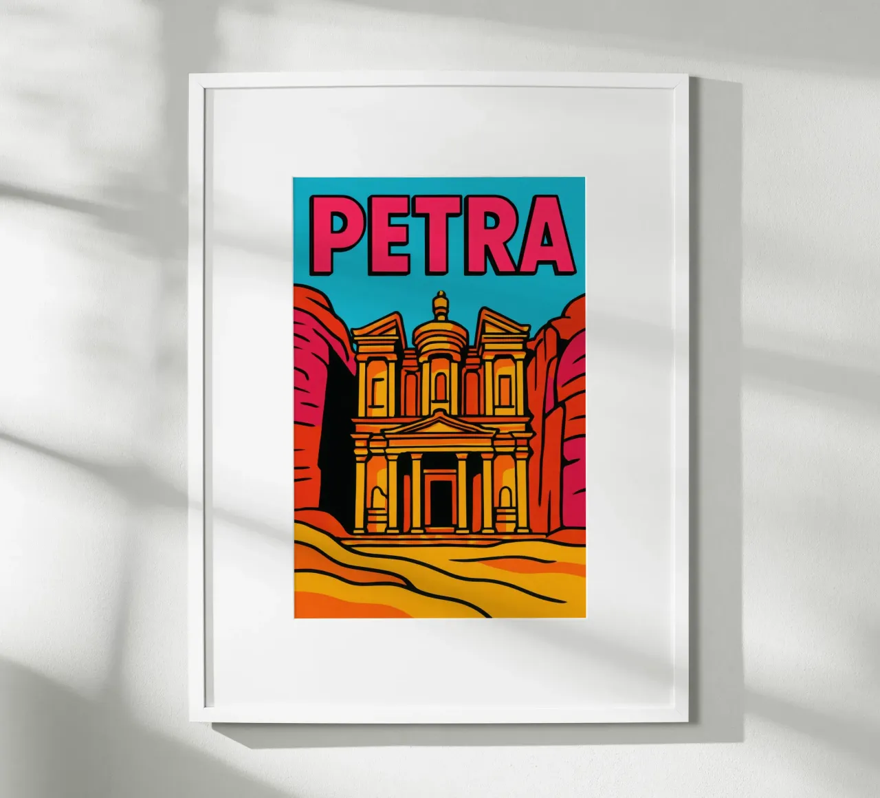 Petra - L'eterno gioiello del deserto poster con telaio in plastica da JETLAG | affiches voyage