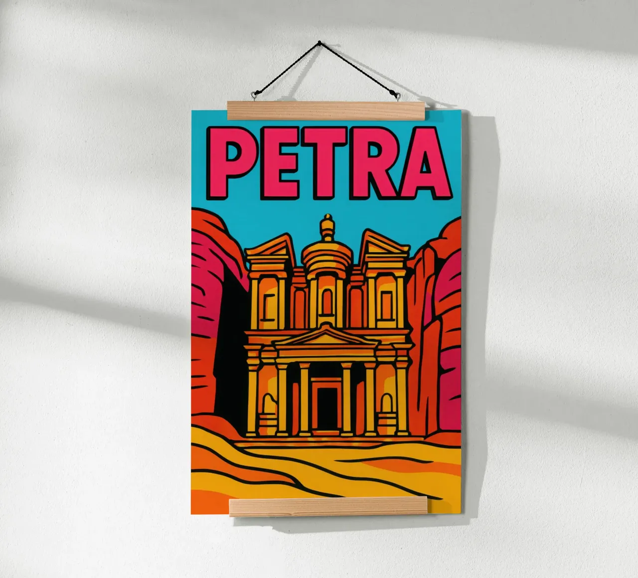 Petra - L'eterno gioiello del deserto poster con telaio in plastica da JETLAG | affiches voyage