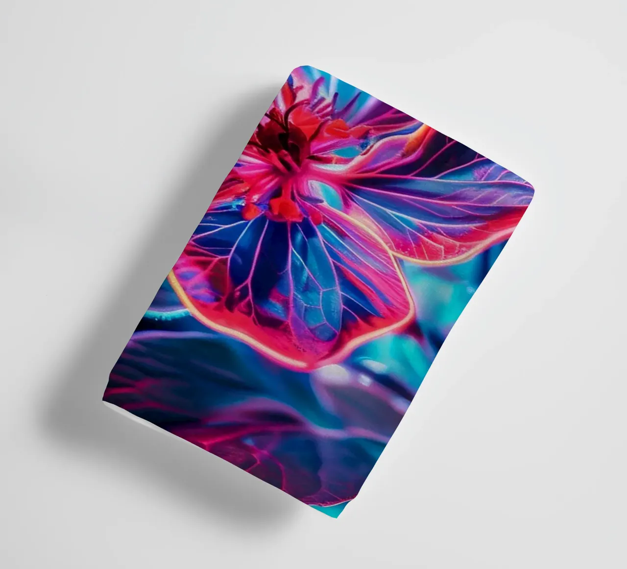 Flowers Neon A towel by Mateo
