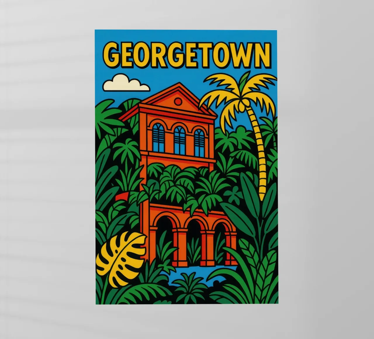 Georgetown - Una fuga tropicale nel cuore della storia pellicola backlit da JETLAG | affiches voyage