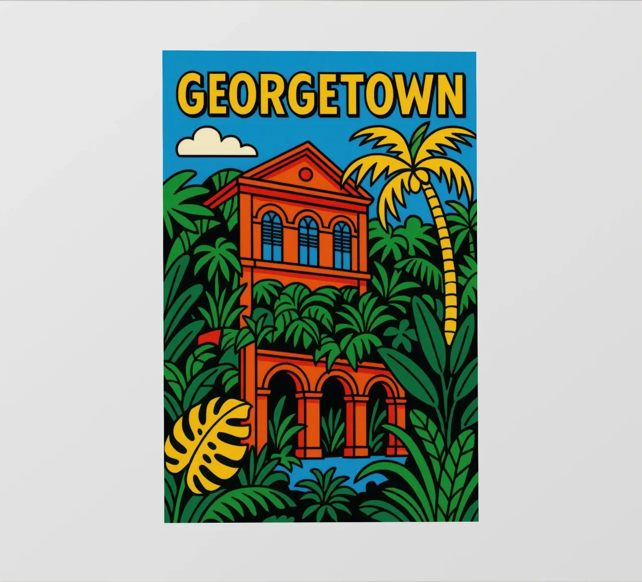 Georgetown - Una fuga tropicale nel cuore della storia pellicola backlit da JETLAG | affiches voyage