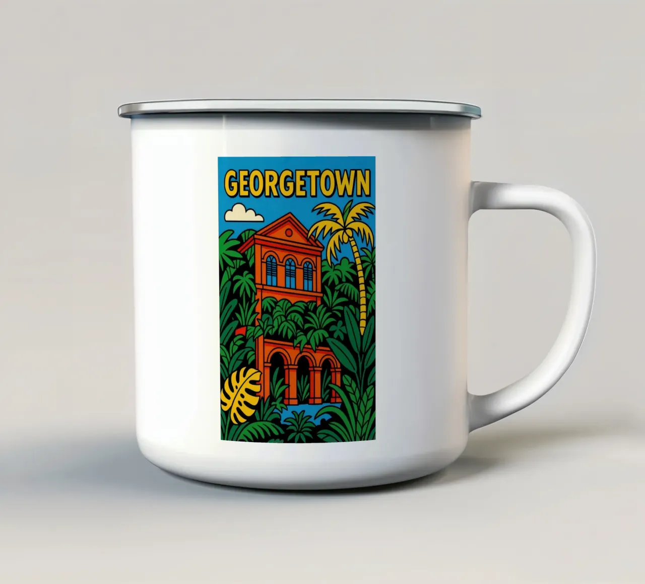 Georgetown - Una fuga tropicale nel cuore della storia tazza in smalto da JETLAG | affiches voyage