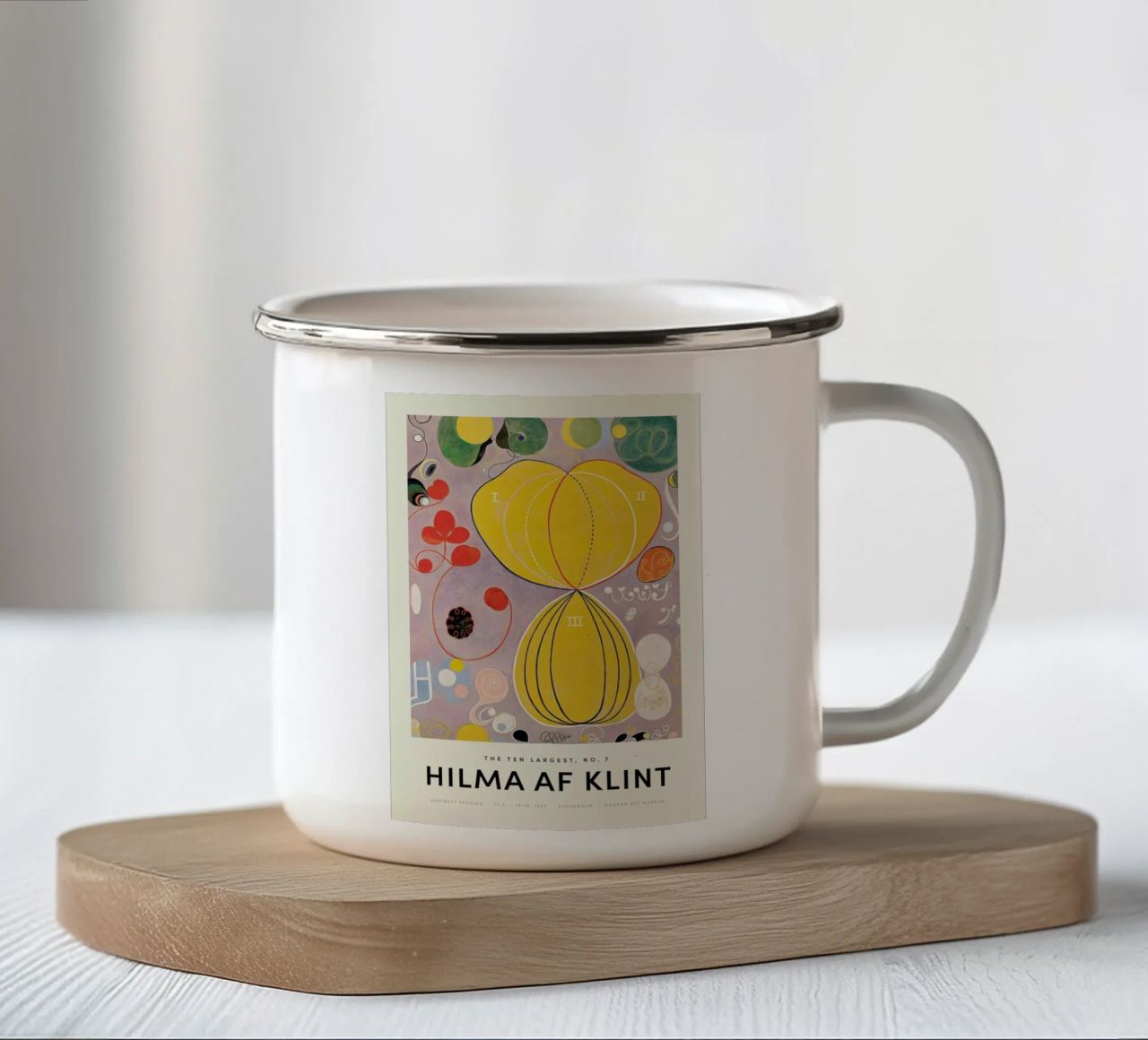 Hilma af Klint - The Ten Largest, No. 7 tazza in smalto da Vintage by JUNIQE